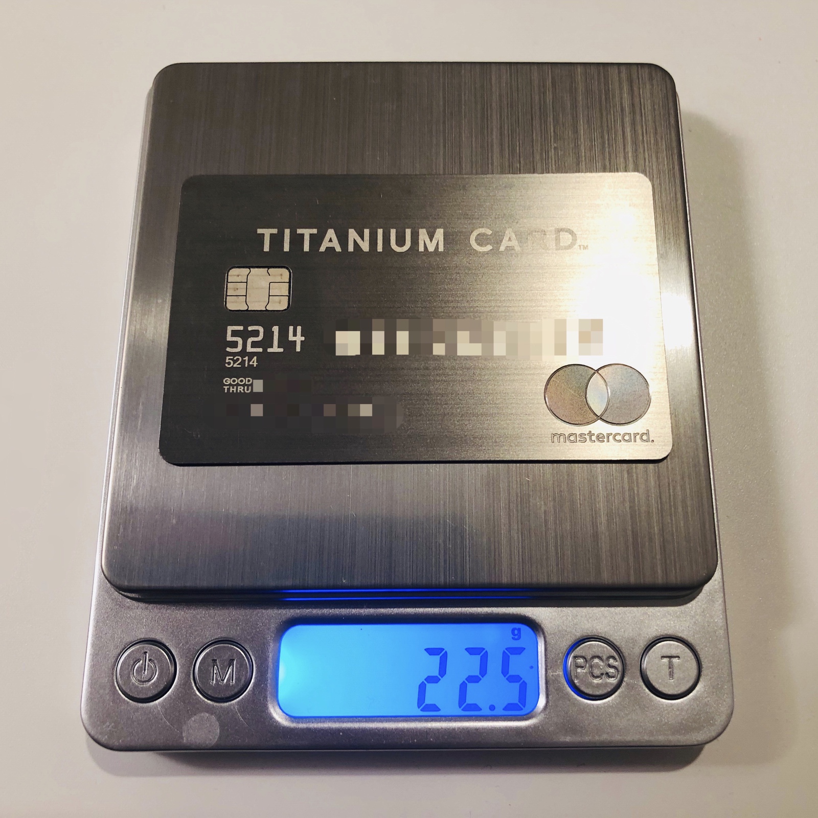 LUXURY CARD Titanium weight