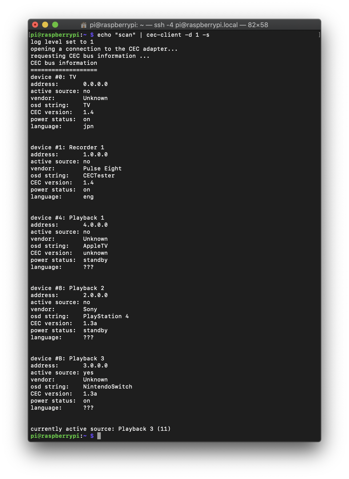 list of hdmi devices